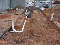 Drain to wash bay sump